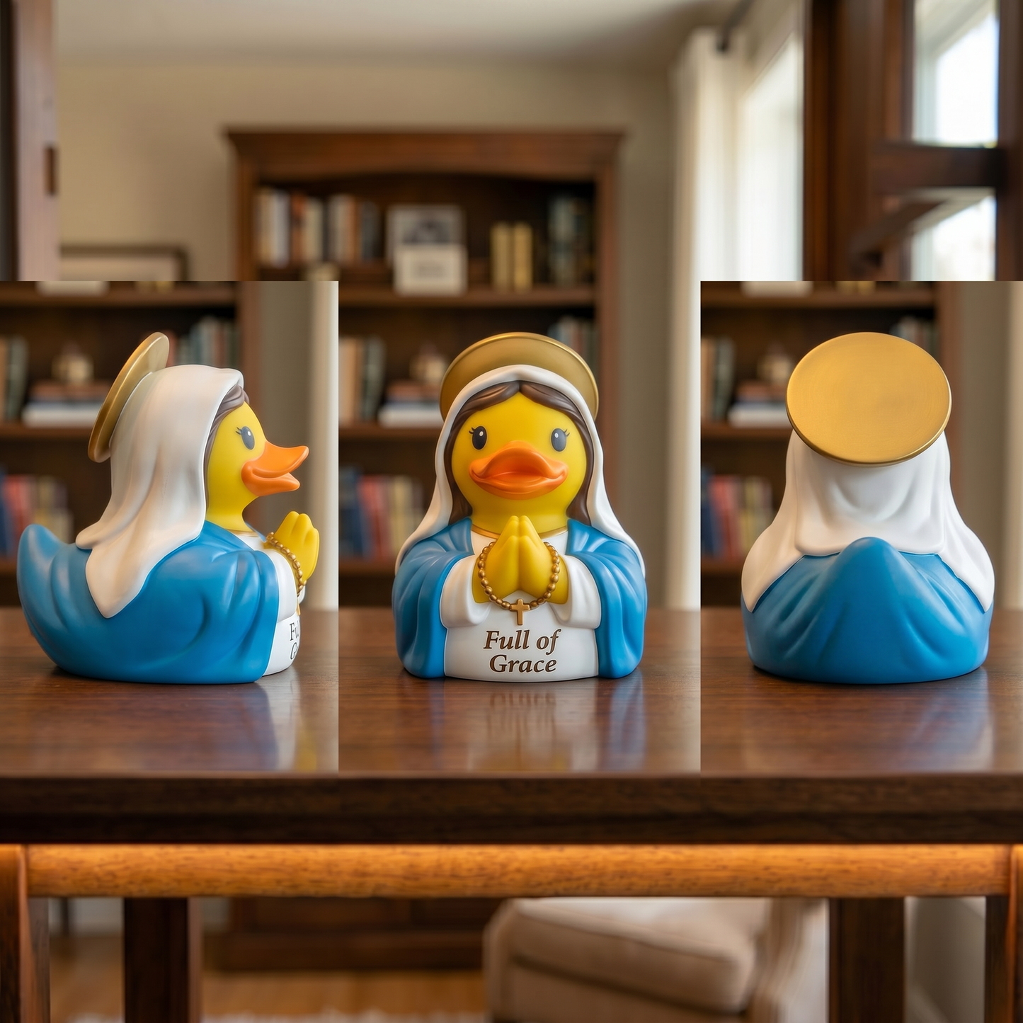 Jesus & Virgin Mary Duck Figurines – The Faithful Duck Collection | A Heartwarming Reminder of Faith, Grace & Heavenly Love