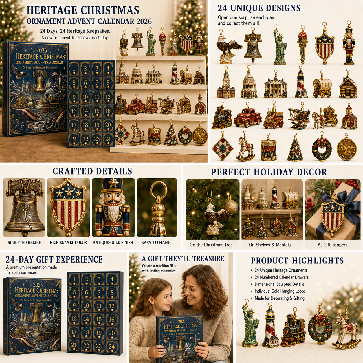 š„Last 30pcsāØā° Limited anniversary editionāØ49% OFF!š„America 250th Anniversary Heritage Christmas Advent Calendar