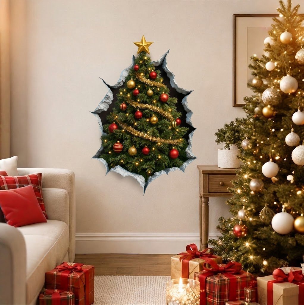š„Last Day 50% OFF-Creative 3D Christmas Santa Wall Sticker