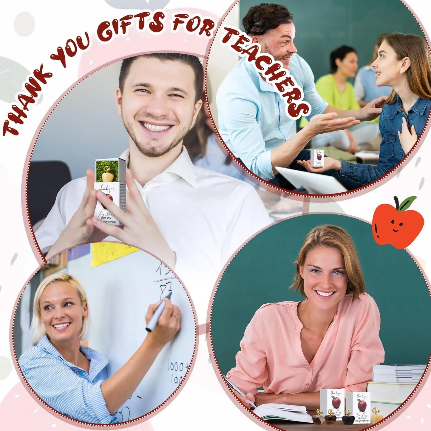 👩🏫💖Teacher Appreciation Crystal Apple Gift Set – Bulk 12/24 Packs🍎Ready to gift — no wrapping stress!🎁
