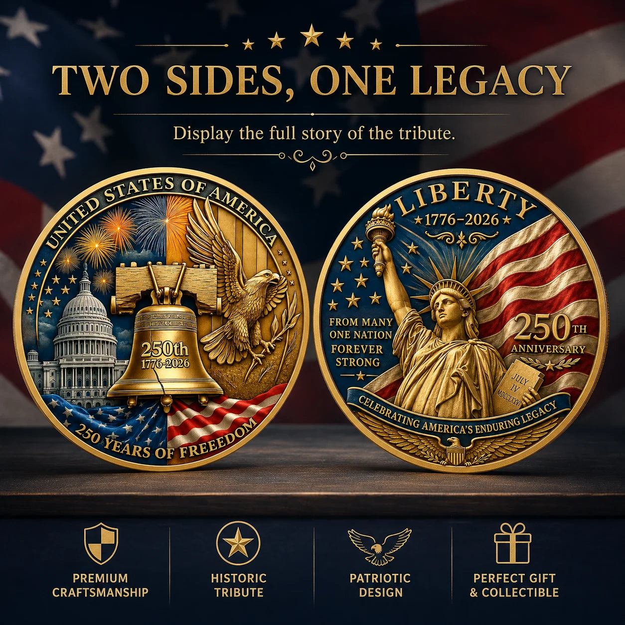 🏆Flash Sale 50% OFF-Commemorative 250th Anniversary U.S.Coins