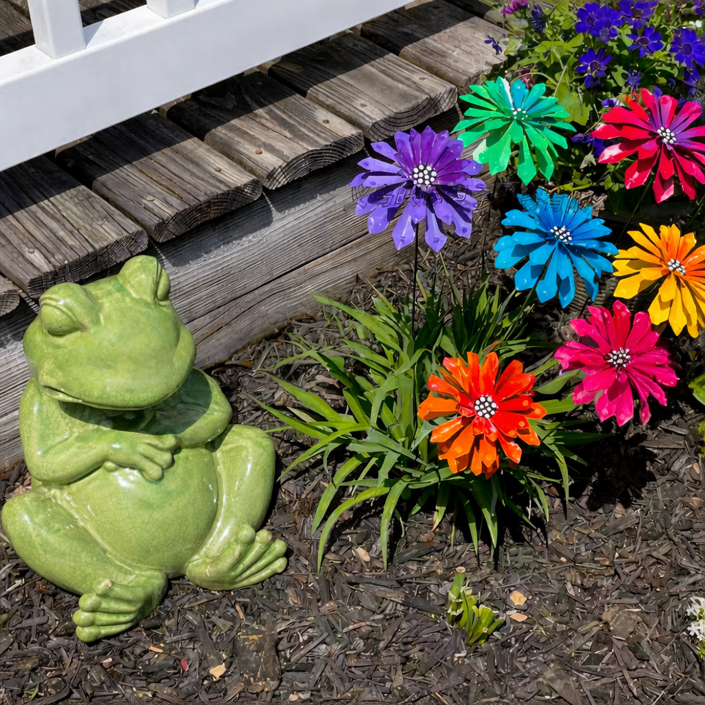 š„Last Day 49% OFF-Metal Zinnia Flower Garden Stake