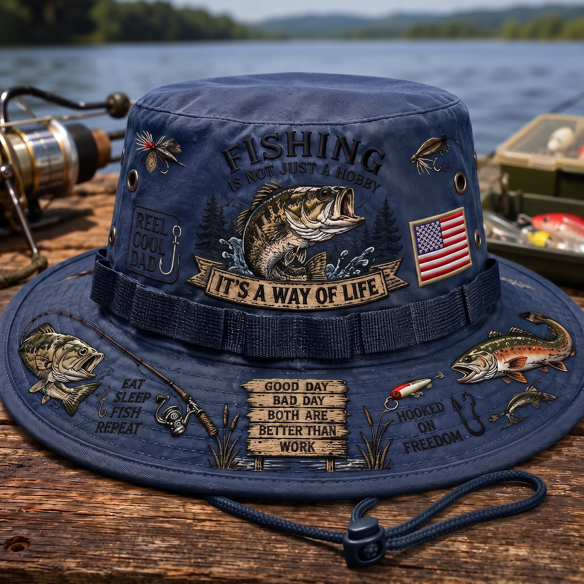 šŗšø Last Day Promo: 49% OFF š£ Fishing Is a Way of Life Boonie Hat