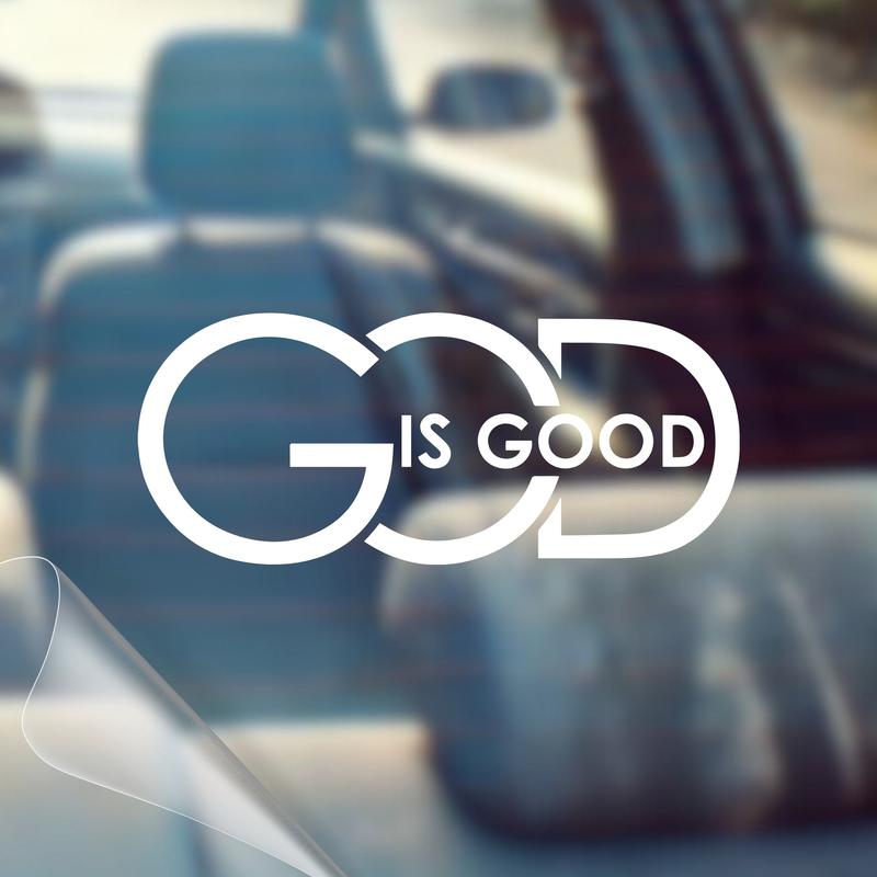 🙏 "God Is Good" Christian Car Decal Sticker | Premium Religious Décor