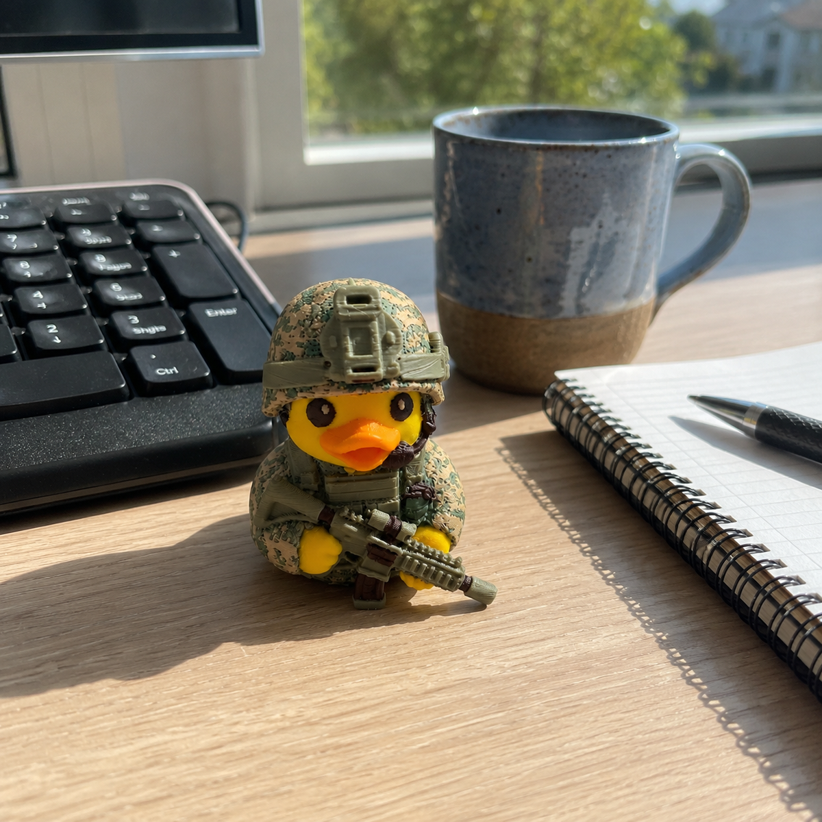 šMilitary Field Dress Duck Figurine