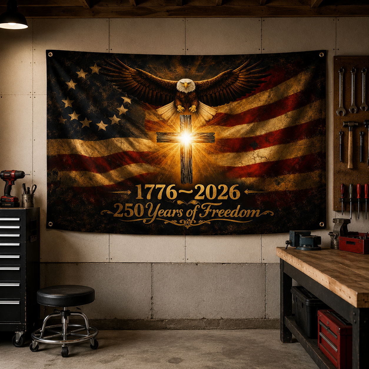 🇺🇸 Limited Edition: "250 Years of Freedom" Faith & Patriotism Flag | 1776-2026 Commemorative (3x5 FT) 🦅✝️
