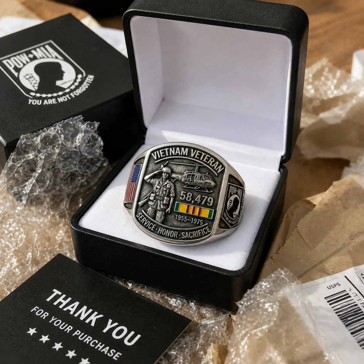 🔥Last Day 49% OFF🔥 Vietnam Veteran Tribute Commemorative Ring