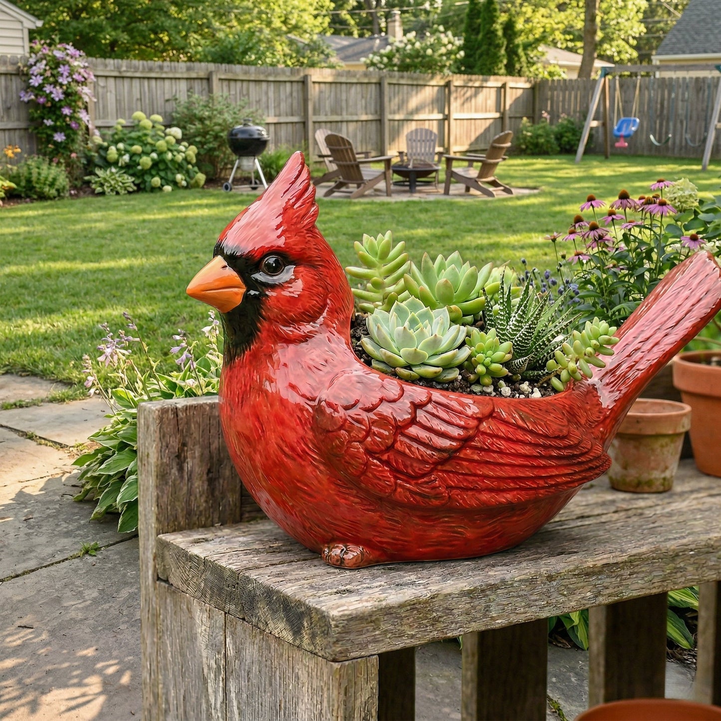 š¦ Cardinal Bird Succulent Planter