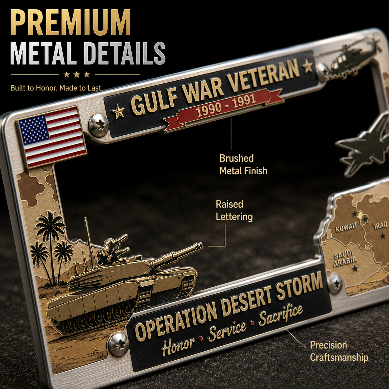 Gulf War Veteran License Plate Frame