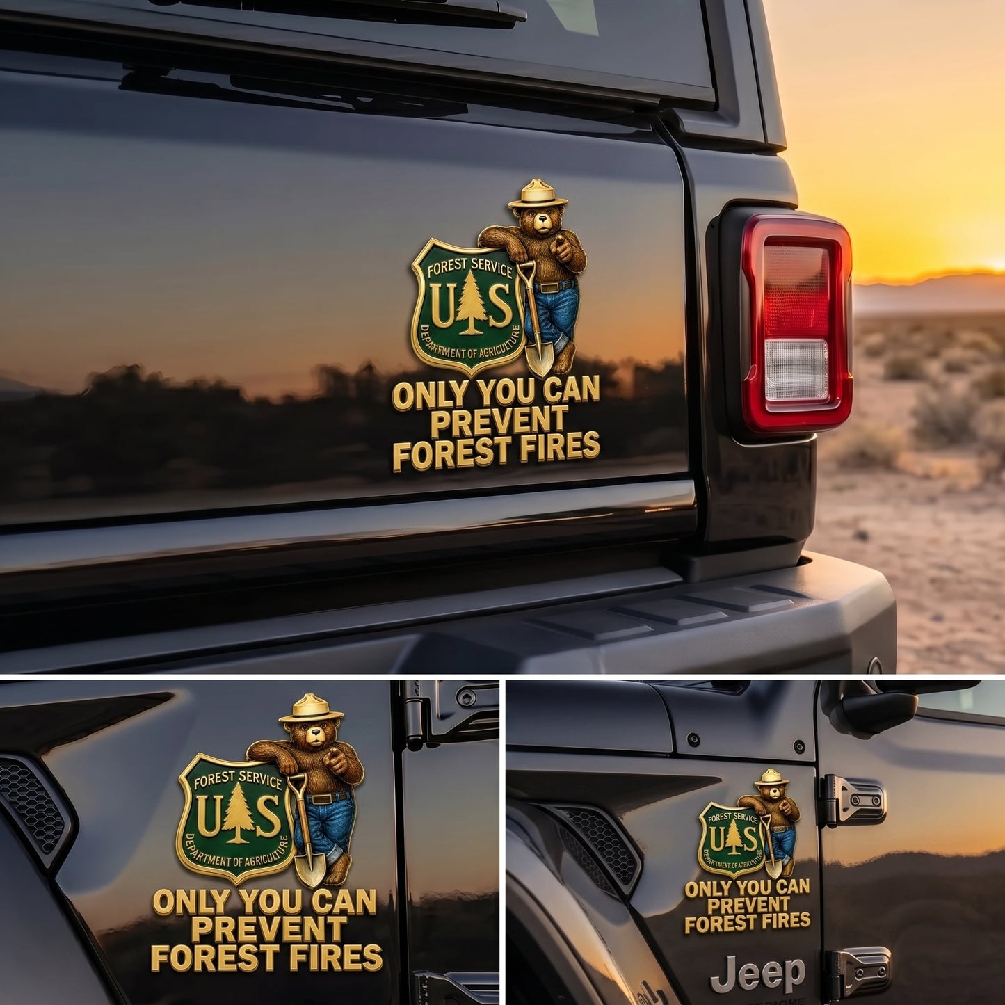 šŗšø Last Day Promo: 49% OFF - š»Only You Can Prevent Wildfires Car Emblem Metal Badgeš²