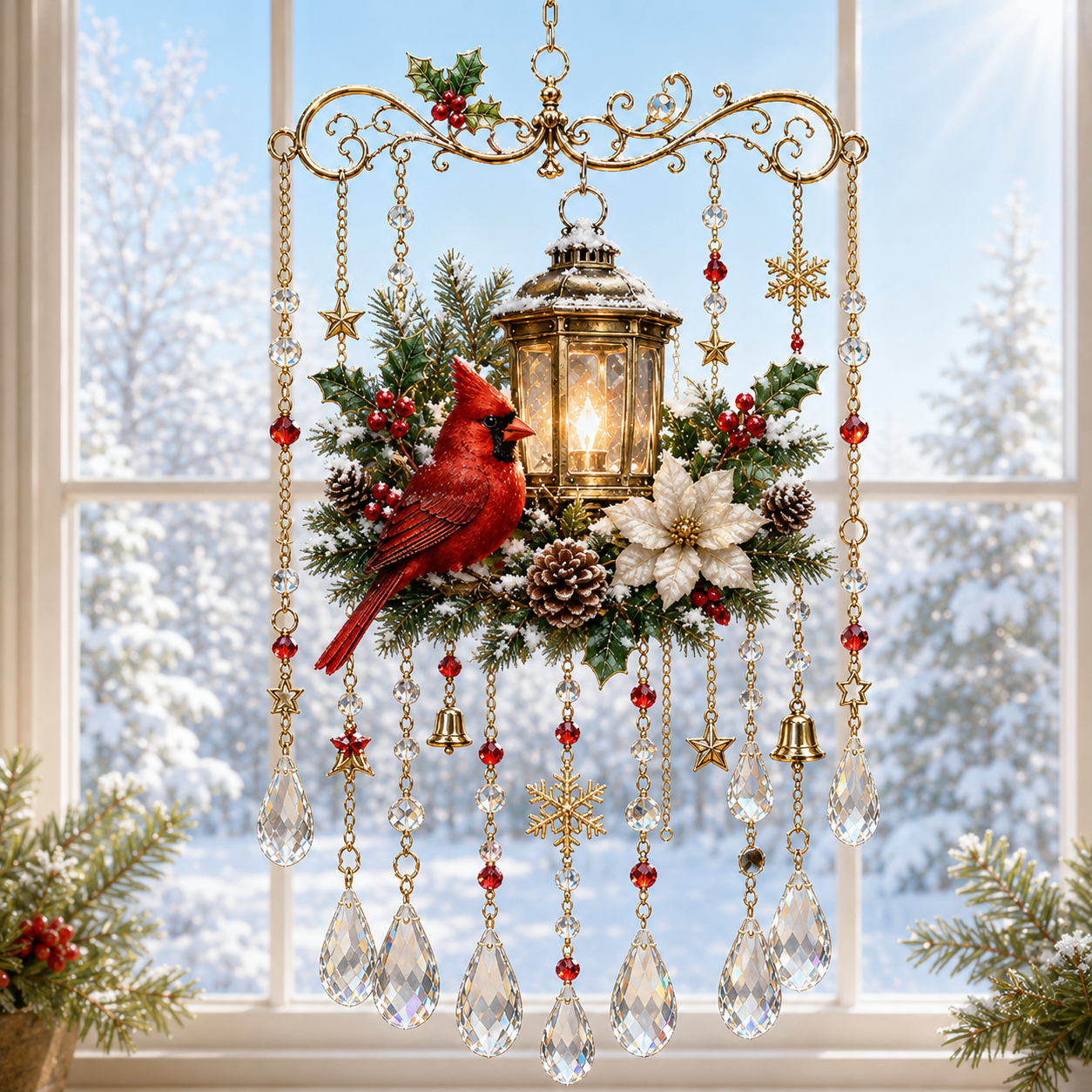 š„Last Day 49% OFF - Handmade Christmas Stained Window Hanging