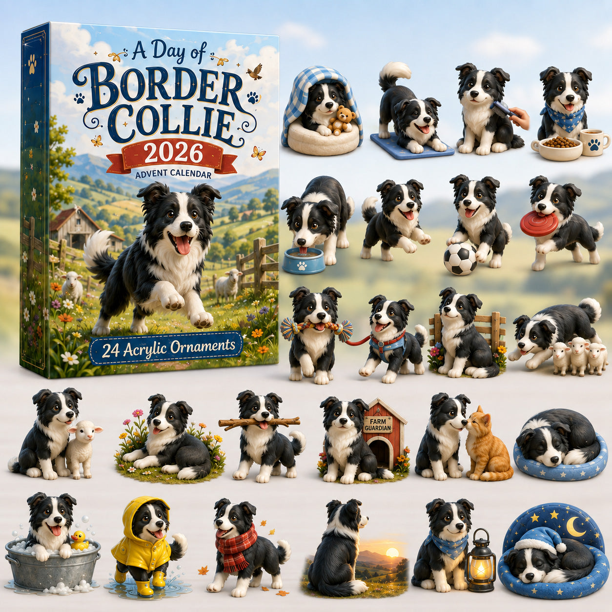 A Day of Border Collie Advent Calendar 2026 - 24-Day Festive Countdown