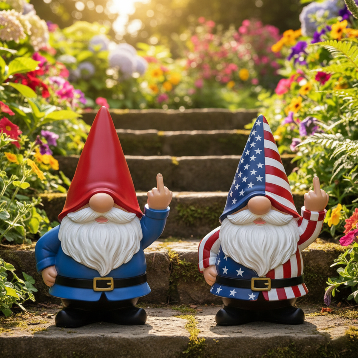 🔥Hot Sale 49% OFF -The Grumpy Guardian: Rude Middle Finger Gnome (Classic & Patriot Editions)