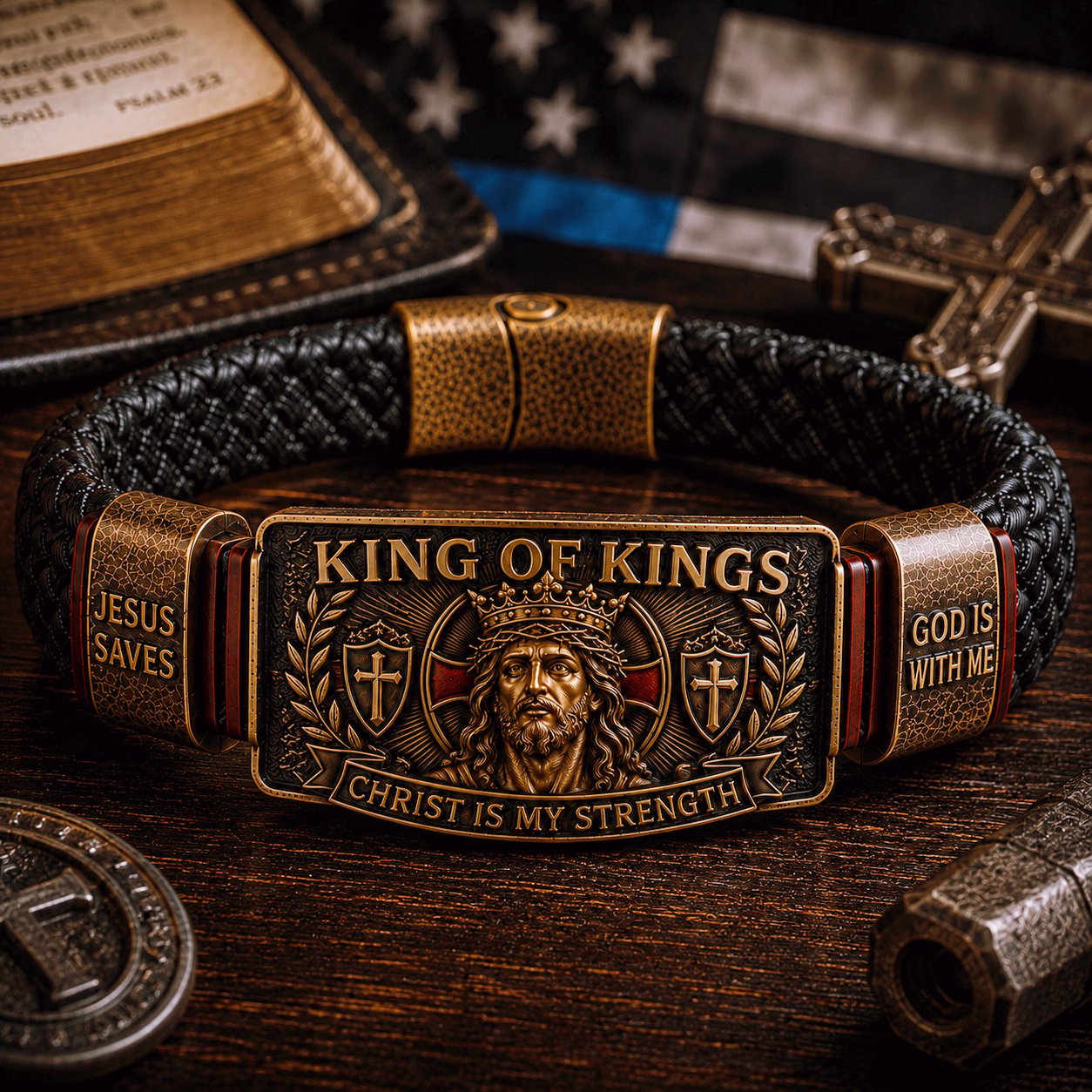 š„LAST DAY 50% OFF - āļøCHRIST IS MY STRENGTH: Fatherās Day Faith Bracelet, Daily Spiritual Reminder for Christian Dads