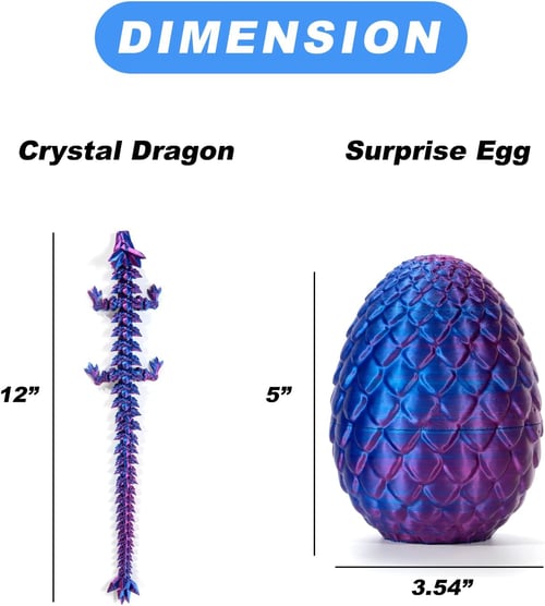 🔥Last Day Promotion-70% OFF 💥🐉3D-Printed Articulated Crystal Dragon