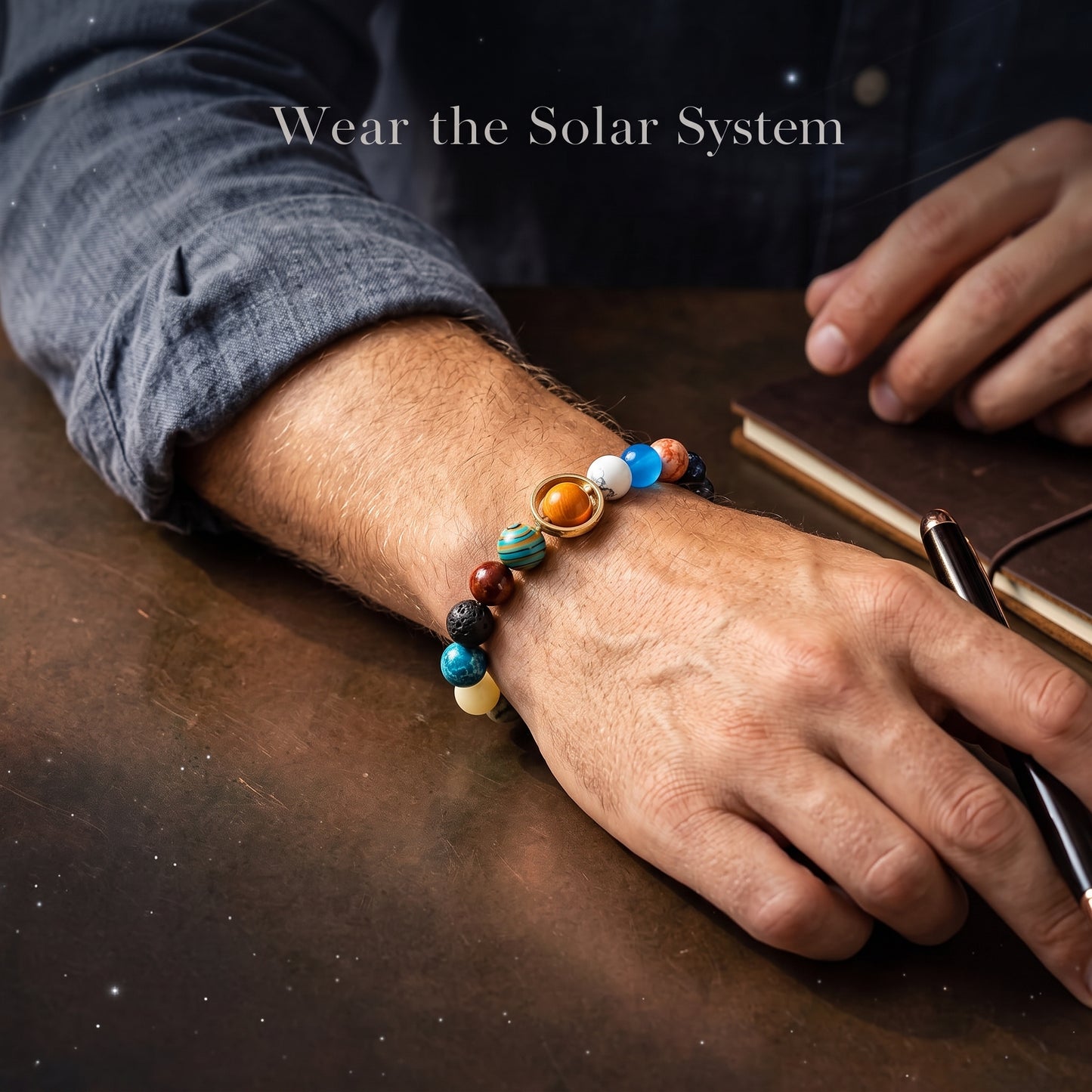 šThe "Wear the Universe" Natural Stone Solar System Bracelet | Grounding Galaxy Jewelry