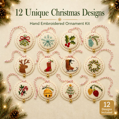 Christmas Sale🔥Hand Embroidery Christmas Ornaments kit