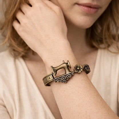 Sewing Machine Bracelet & Ring Set🧵