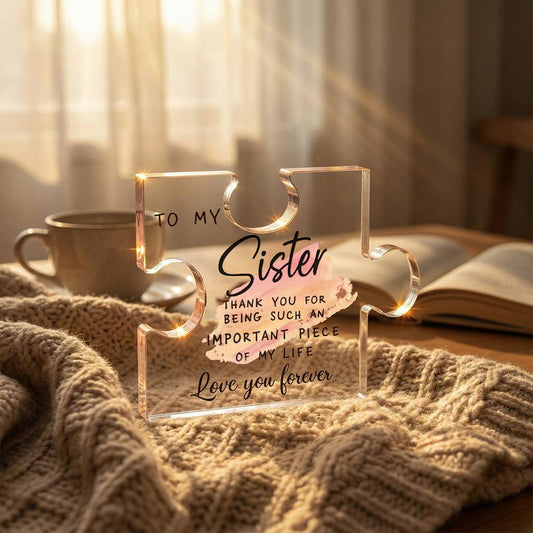 The "Important Piece of My Life" Acrylic Puzzle Keepsake | Heartfelt Gift for Family & Friends