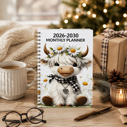 🐮 2026–2030 Highland Cow Monthly Planner 📚