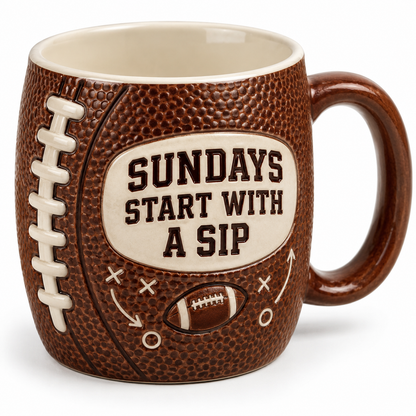 🏈 Your Game Day MVP Has Arrived! The Ultimate "Pigskin" Ceramic Mug ☕️