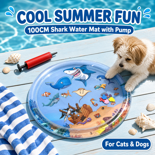 🐾 Splash & Play™ Pet Water Sensory Mat Keep Your Pet Cool, Curious, and Happily Occupied All Summer Long! 🌊🐱🐶