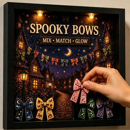 Little Bow Halloween Vacation 24-Day Advent Calendar (2026 Edition) | Spooky-Chic Collectible Bows with Glow-in-the-Dark Surprises