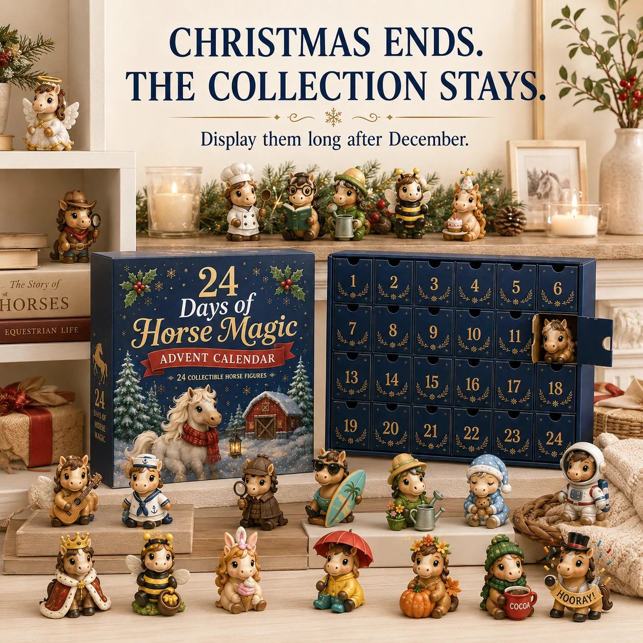 ⏰Limited Stock 50% OFF - 🎄 🐴2026 Horse Advent Calendar | 24 Days of Horse Magic🎁(📦Buy 2 Free Shipping)
