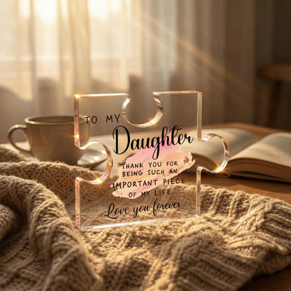 The "Important Piece of My Life" Acrylic Puzzle Keepsake | Heartfelt Gift for Family & Friends