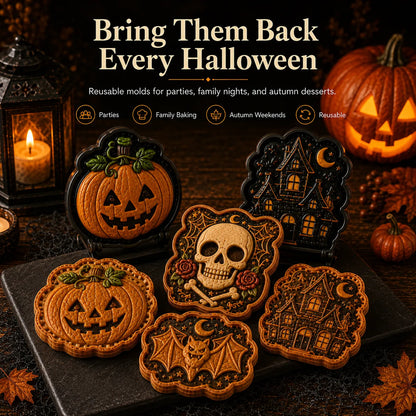 🎃 Halloween Mini Pie Mold Collection | Reusable Embossed Molds for Shaping Detailed Pumpkin, Ghost, Reindeer, Tree & Holiday Pies 🥧✨