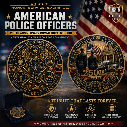 🇺🇸 The Ultimate "Thank You" – 250th Anniversary American Police Officer Commemorative Coin (1776-2026) 🦅