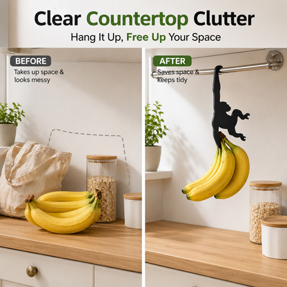 🐵🍌 Monkey Hanger Hooks – 3-Pack Space- Saving Utility Hooks