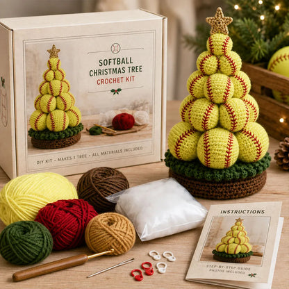🔥LAST DAY 50% OFF - 🎄Sports Ball Christmas Tree Crochet Kit