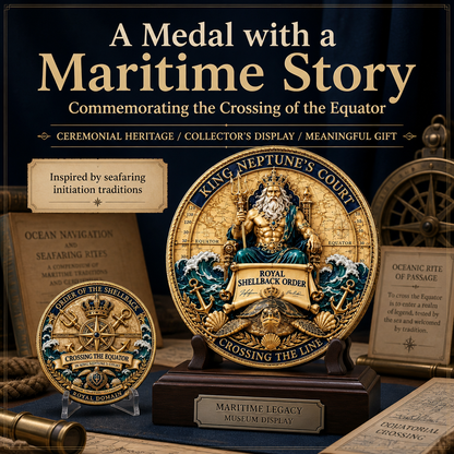 King Neptune’s Court – Crossing the Equator Commemorative Metal Medal