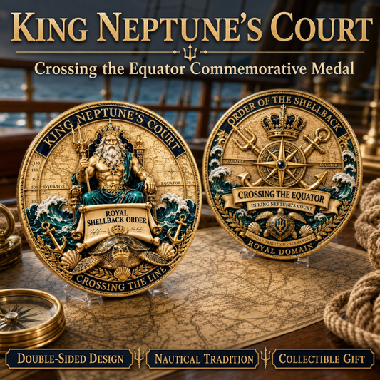 King Neptune’s Court – Crossing the Equator Commemorative Metal Medal