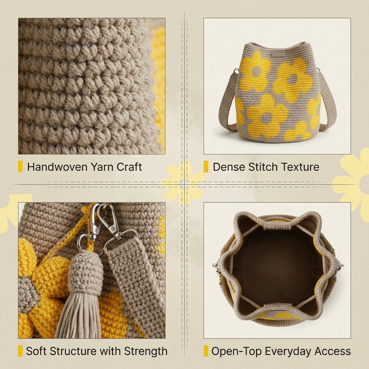 🔥Mother's Day Coming Soon: 49% OFF-Handmade Crochet Flower Tote 🌼✨