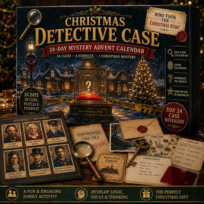 🎄24-Day Mystery Adventure Advent Calendar | Interactive Christmas Puzzle Game with 6 Story Themes, Hidden Clues & Hands-On Challenges 🧩