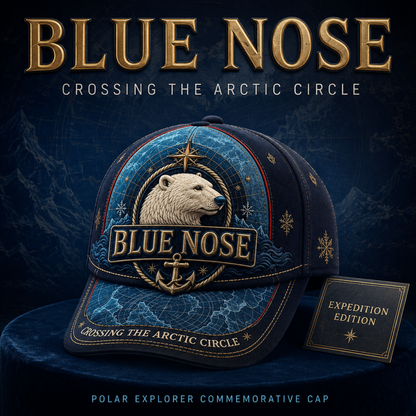 Vintage “Blue Nose” Arctic Circle Crossing Polar Bear 3D Commemorative Baseball Cap