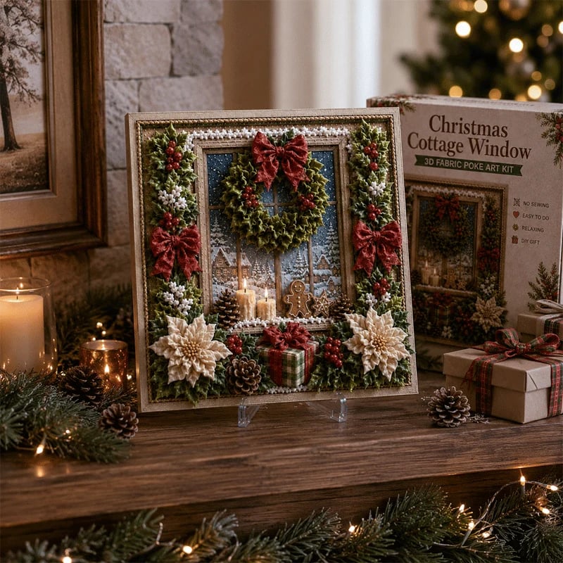🔥HOT SALE🔥🎁 3D Christmas Fabric Poke Art Kit
