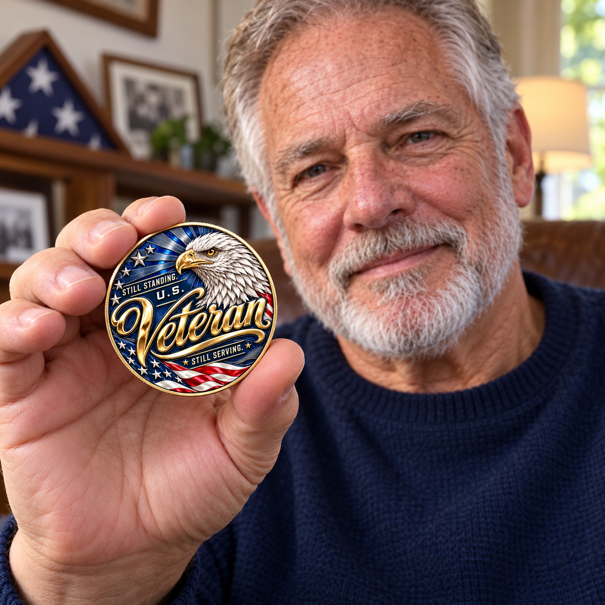 Still Standing U.S. Veteran Commemorative Medal – “Once a Veteran, Always a Hero” Patriotic Tribute Keepsake