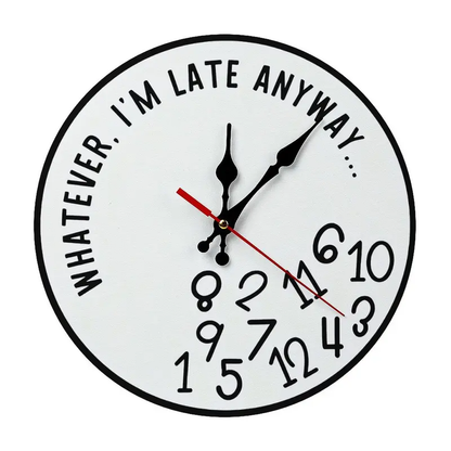 🔥Last Day 49% OFF -"I'm Late Anyway" Wall Clock😂⏰