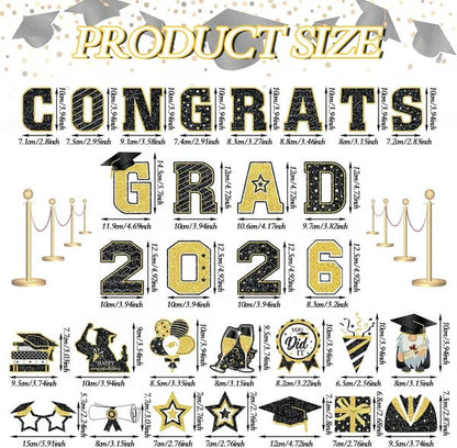 🎓 2026 Grad Car Magnets 🧲 – 30-Piece Set for Celebration Decor (Cars, Fridges & More)