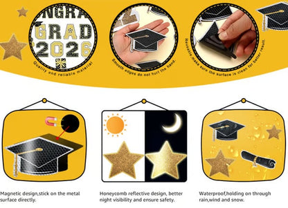 🎓 2026 Grad Car Magnets 🧲 – 30-Piece Set for Celebration Decor (Cars, Fridges & More)