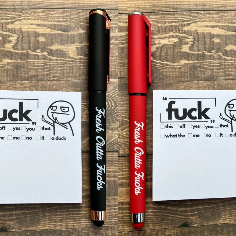 💥Last Day Promotion 49%OFF💝 【Office Spokesperson】Mental Checkout Bundle | Fresh Outta Fucks Stress-Relief Ballpoint Pen + Rant Pad