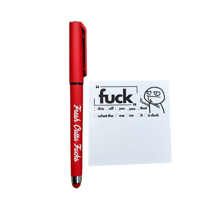 💥Last Day Promotion 49%OFF💝 【Office Spokesperson】Mental Checkout Bundle | Fresh Outta Fucks Stress-Relief Ballpoint Pen + Rant Pad