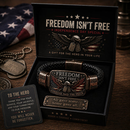 🏆Flash Sale⚡ 5K+ SOLD! usFREEDOM ISN’T FREE – Veteran Tribute Bracelet