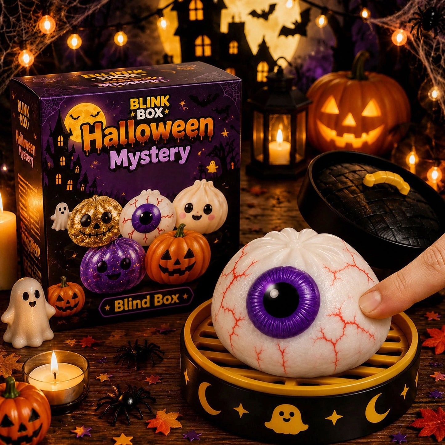 🌟Cute Halloween scary ghost squeeze toy set