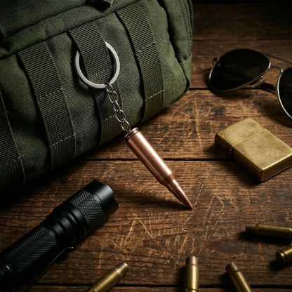 🔥Last Day 49% OFF-Army Style Metallic Bullet Keychain
