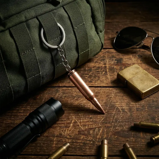 🔥Last Day 49% OFF-Army Style Metallic Bullet Keychain