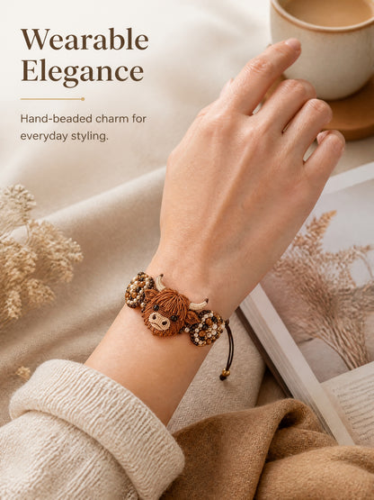 Artisan Handmade Spirit Animal Beaded Bracelet – Nature-Inspired Boho Macrame Jewelry for Women, Adjustable Fit